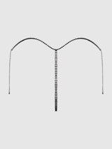 House of Desire Rhinestone Vertical Thong Black