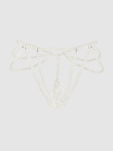 House of Desire Pearl Draped Panty Ivory