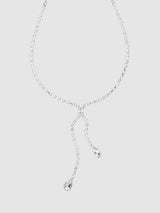 House of Desire Rhinestone Dangle Clamps Silver
