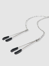House of Desire Rhinestone Dangle Clamps Silver