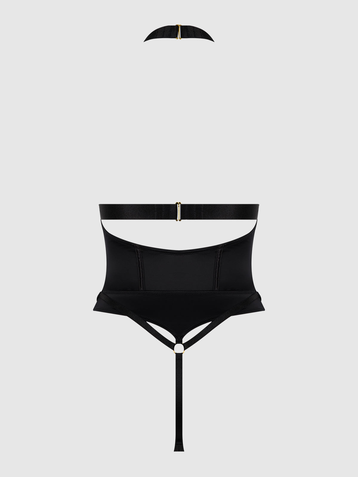 House of Desire Devon Micro Strappy Harness Teddy Black