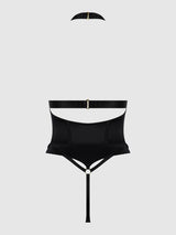 House of Desire Devon Micro Strappy Harness Teddy Black