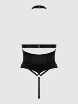 House of Desire Devon Micro Strappy Harness Teddy Black