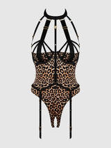House of Desire Devon Micro Strappy Harness Teddy Leopard