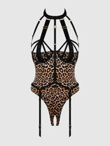 House of Desire Devon Micro Strappy Harness Teddy Leopard