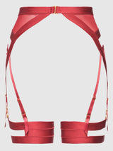 House of Desire Queen Devon Elastic Garter Crimson Red