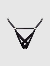 House of Desire Queen Devon Elastic Strappy X Front G-string Black