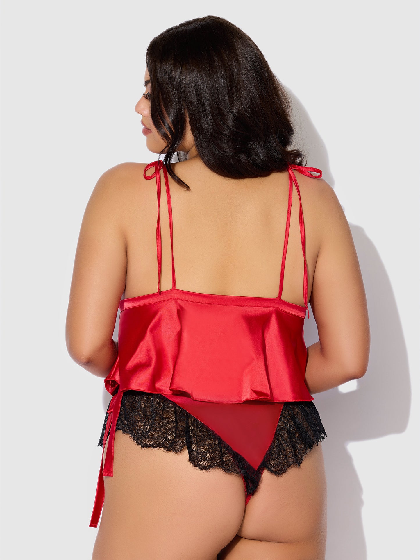 House of Desire Jocelyn Drop-Off Cami & Shortie Sleep Set Red