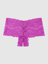 House of Desire Queen Bella Lace Crotchless Cheeky Fuchsia Pink