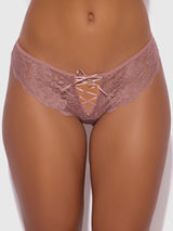 House of Desire Queen Bella Lace Up Front Lace Tanga Deer