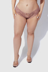 House of Desire Queen Bella Lace Up Front Lace Tanga Deer