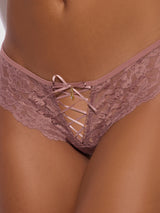 House of Desire Queen Bella Lace Up Front Lace Tanga Deer