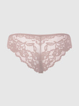 House of Desire Bella Lace Up Front Lace Tanga Rose Dust