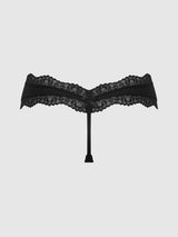 House of Desire Queen Vera Micro & Lace Trim G-string Black