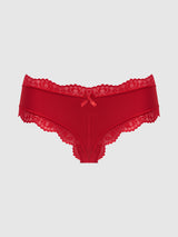 House of Desire Queen Vera Micro & Lace Trim G-string Crimson Red
