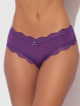 House of Desire Vera Micro & Lace Trim G-string Purple
