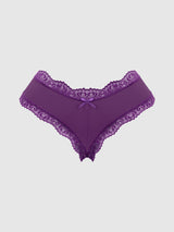House of Desire Vera Micro & Lace Trim G-string Purple