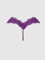 House of Desire Vera Micro & Lace Trim G-string Purple