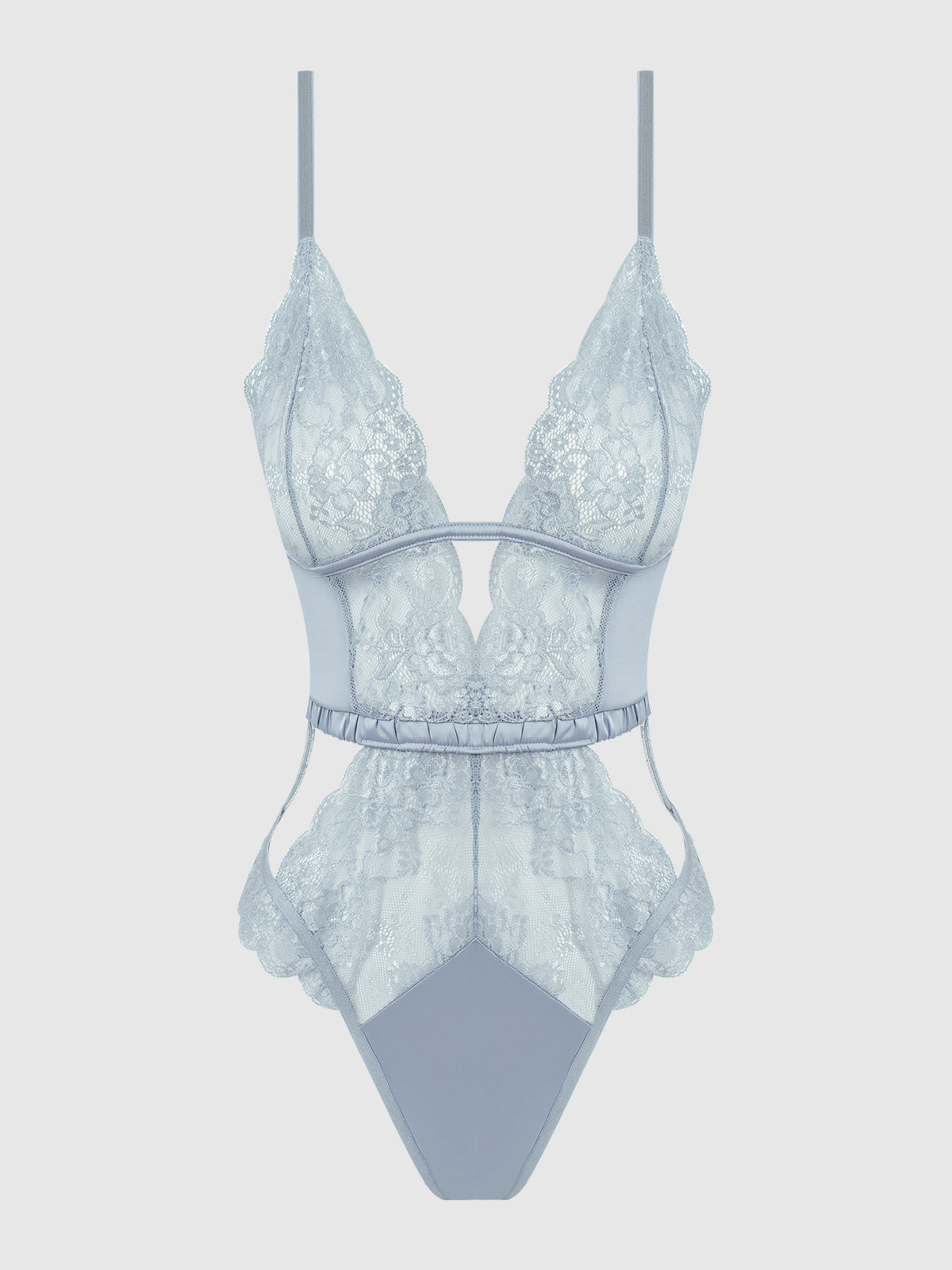 House of Desire Sienna Satin & Lace Wireless Teddy