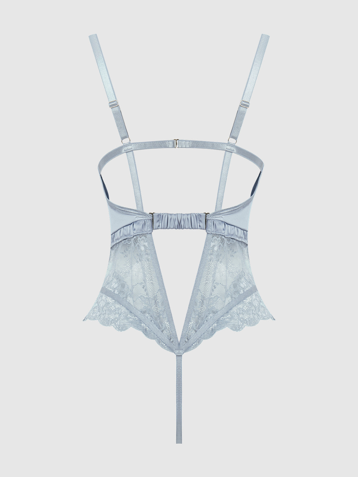 House of Desire Sienna Satin & Lace Wireless Teddy