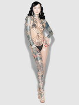 House of Desire Black Rhinestone Teddy