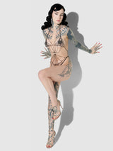 House of Desire Black Rhinestone Teddy