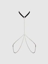 House of Desire Chain & Elastic Harness Black