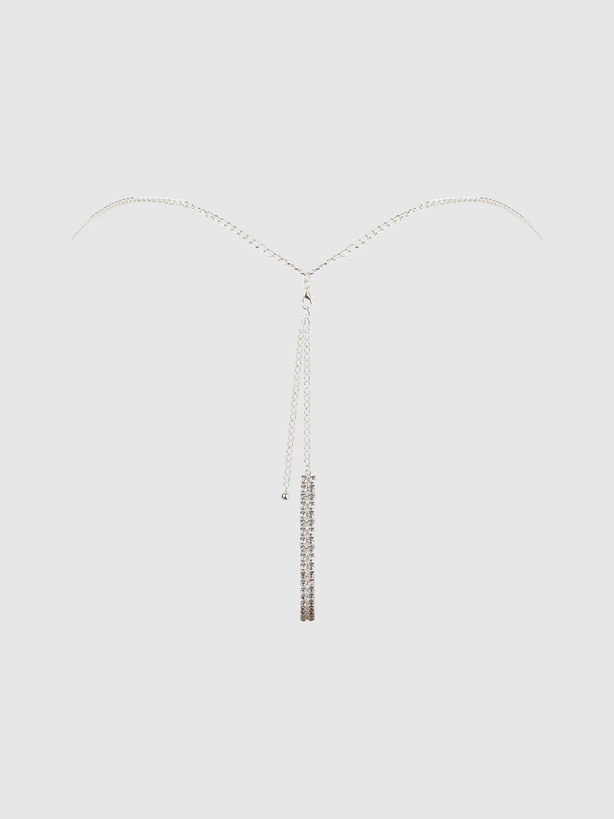 House of Desire Ornate Rhinestone G-String Silver