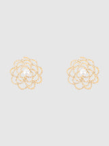 House of Desire Rhinestone & Pearl Floral Pasties Gold