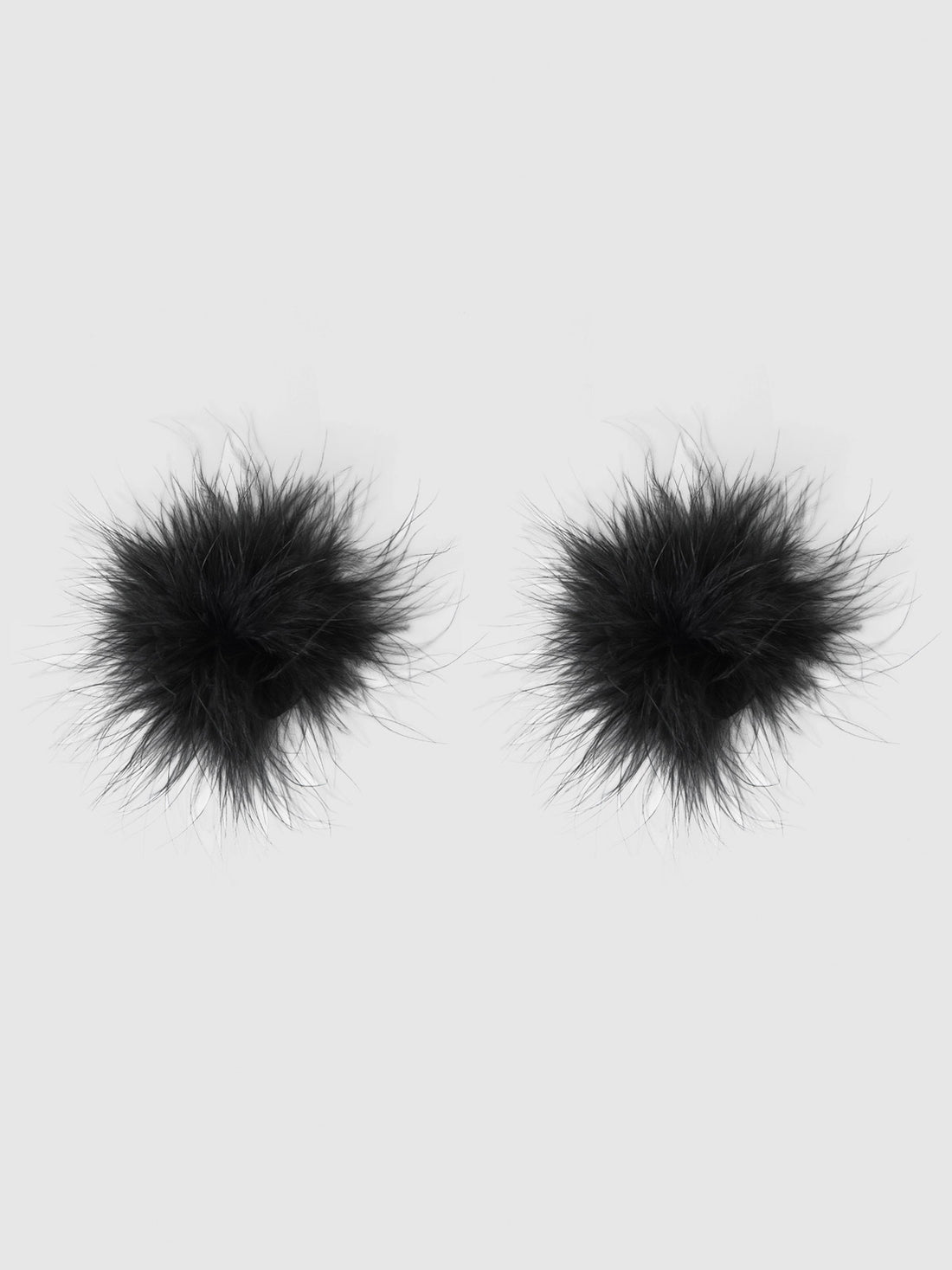 House of Desire Round Feather Pasties Black