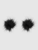 House of Desire Round Feather Pasties Black