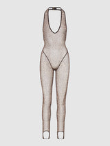 House of Desire Queen Chantal Leopard Mesh Catsuit