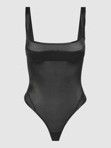 House of Desire Yvone Shimmer Mesh Bodysuit Black
