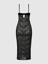 House of Desire Yvone Lace Plunge Push Up Gown