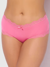 House of Desire Queen Vera Micro & Lace Trim Strappy Back Cheeky Candy Pink