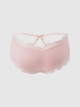 House of Desire Queen Vera Micro & Lace Trim Strappy Back Cheeky Champagne Pink