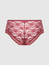 House of Desire Queen Caitlin Lace Cheeky with Mesh Lining Rhubarb Red