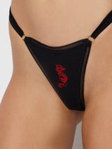 House of Desire Dragon Stretch Cotton G-string 3 Pack Black