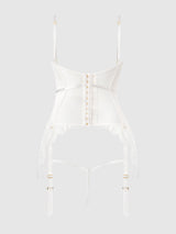 House of Desire Bridal Satin & Lace Chemise Set Ivory