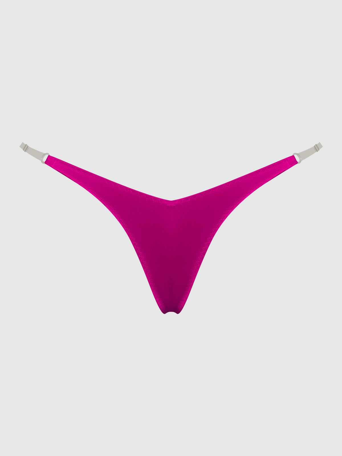 House of Desire Krystal Clear Strap Thong Fuchsia Pink