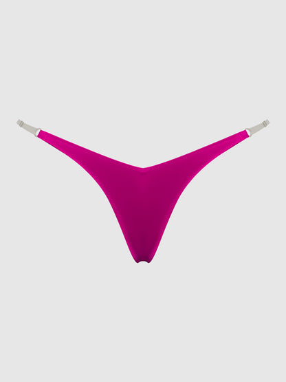 House of Desire Krystal Clear Strap Thong Fuchsia Pink
