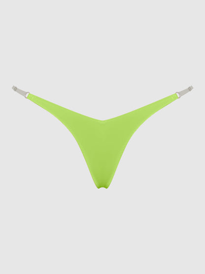 House of Desire Krystal Clear Strap Thong Lime