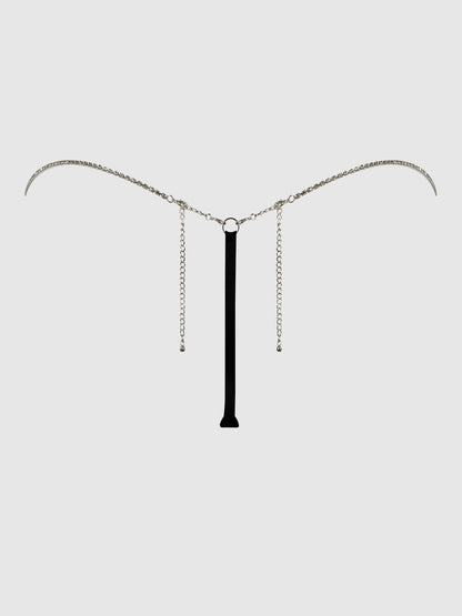 House of Desire Krystal Rhinestone Side G-String Black