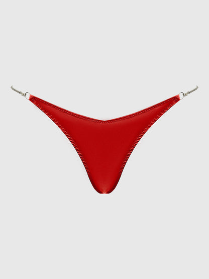 House of Desire Krystal Rhinestone Side G-String Red