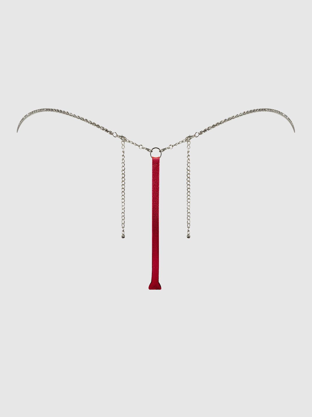 House of Desire Krystal Rhinestone Side G-String Red