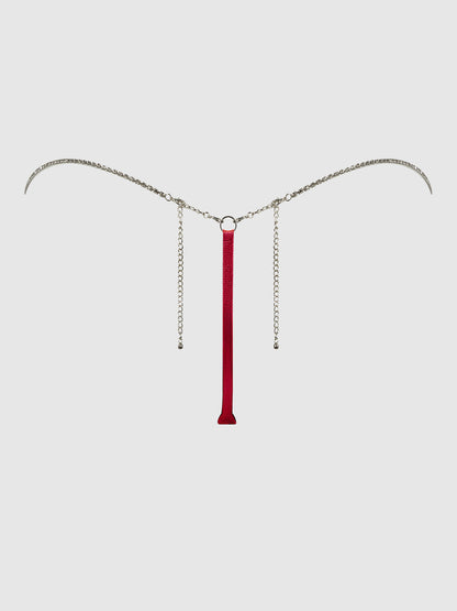 House of Desire Krystal Rhinestone Side G-String Red