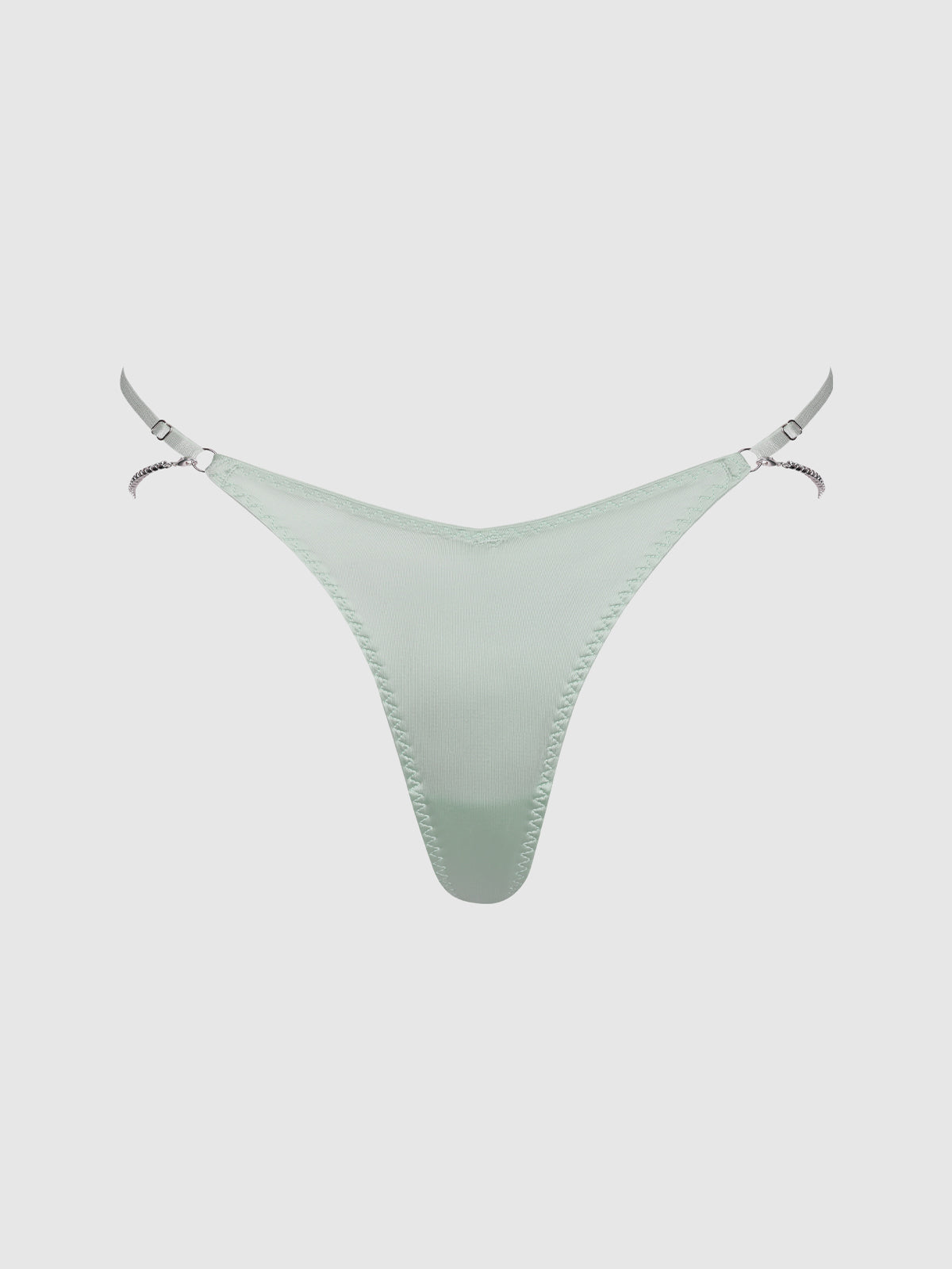 House of Desire Krystal Rhinestone & Slider Thong Aqua