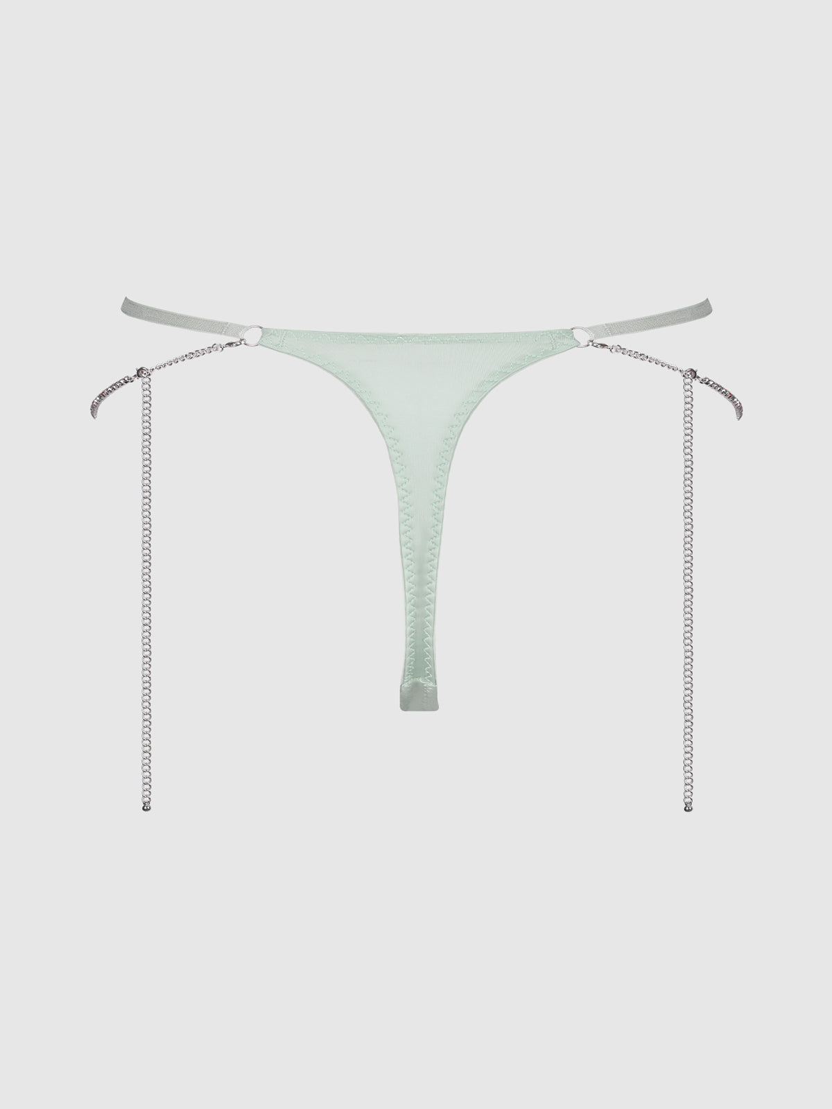 House of Desire Krystal Rhinestone & Slider Thong Aqua