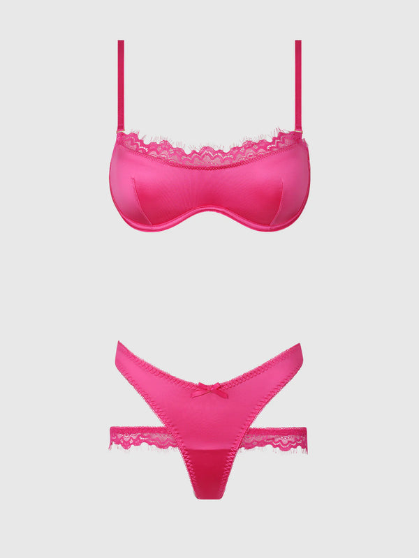 House of Desire Issadora Oilslick & Lace Push Up & Strappy Back Tanga