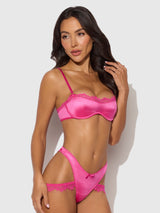 House of Desire Issadora Oilslick & Lace Push Up & Strappy Back Tanga